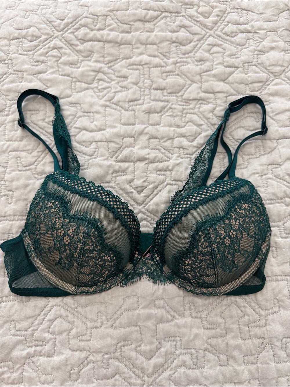 Victoria's Secret Teal Lace Push-Up Bra